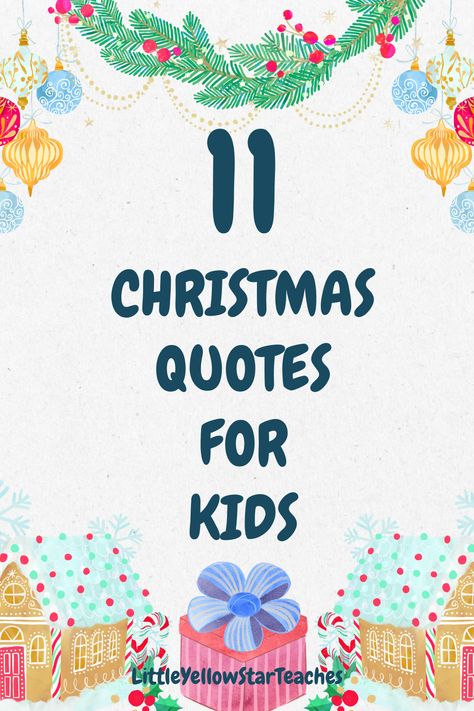 Add a sprinkle of magic this holiday season with our '11 Christmas Quotes For Kids'! ✨These meaningful quotes and journal prompts are designed to make your festive celebrations extra special. 👪 Spark up the joy of Christmas with your little ones, and create lasting memories! Don't miss out, click on the pin ✨ Christmas Magic For Kids Quotes, Christmas Quotes Family For Kids, Santa Quotes For Kids, Happy Holidays Quotes Christmas, Kids Christmas Quotes, Christmas Magic Quotes, Kids Christmas Poems, Christmas Sayings And Quotes, Christmas Quotes For Kids