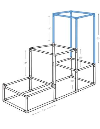 Duct Tape & PVC Cat Condo : 5 Steps (with Pictures) - Instructables Cat Tower Plans, Cat Structures, Cat Condo Diy, Cat Trees Diy Easy, Outdoor Cat Tree, Cat Walkway, Diy Cat Tower, Furniture Grade Pvc, Feral Cat House