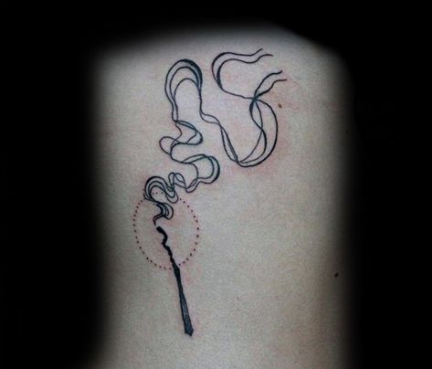 Guys Smoking Match Minimalist Thigh Tattoo Matchstick Tattoo, Matches Tattoo, Tattoo Ideas Thigh, Tattoos Fire, Tattoo Sisters, Match Tattoo, Tattoo On Thigh, Minimalist Tattoo Meaning, Stick Tattoo