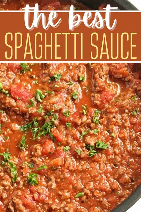 Meat Sauce Spaghetti, Homemade Spaghetti Meat Sauce, Spaghetti Pasta Recipe, Best Spaghetti Sauce, Homemade Spaghetti Sauce Recipe, Canned Spaghetti Sauce, Spaghetti Recipes Easy, Sauce Spaghetti, Resep Pasta