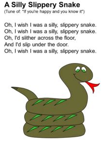 A Silly Slippery Snake Song The Greedy Python Activities, Letter A Song, Silly Snake, Reptiles Preschool, Zoo Songs, Preschool Jungle, Circle Time Songs, Kindergarten Songs, Classroom Songs