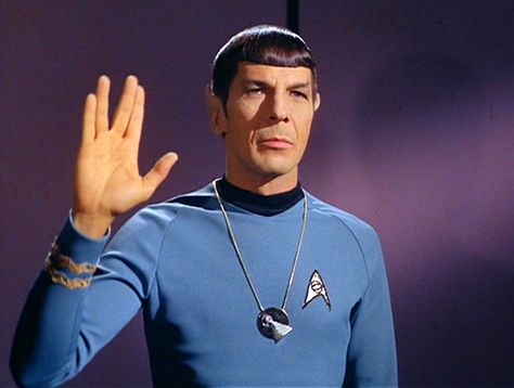 "Live Long and Prosper" (Vulcan hand symbol) Science Fiction: Star Trek Leonard Nimoy Spock, Star Trek Actors, Star Treck, Famous Star, Star Trek Spock, Mr Spock, Photo Star, Sci Fi Tv, Leonard Nimoy