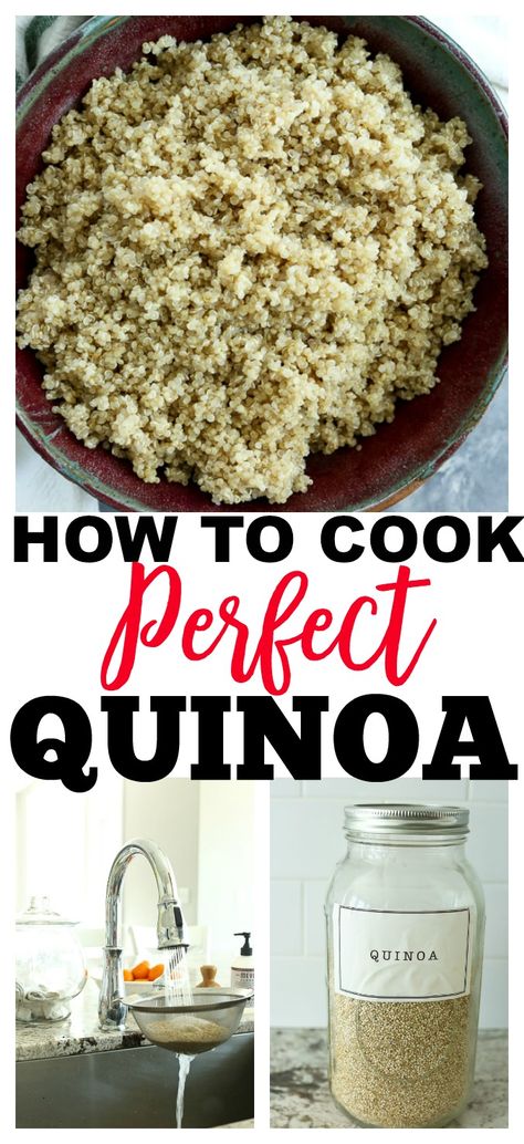 Perfect Quinoa How To Cook, How Do You Cook Quinoa, Best Way To Cook Quinoa, How To Cook Quinoa Recipes, Cooking Quinoa How To, How To Cook Quinoa Stove, How To Make Quinoa, Quinoa Cooking Instructions, Healthy Kitchen Staples