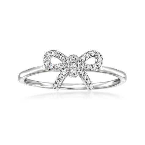 Jewelry Silver Rings, Simple Bow, Diamond Birthstone, Mixed Metal Jewelry, Bow Ring, Jewelry Rings Diamond, Buying Diamonds, Bow Design, Ring Diamond