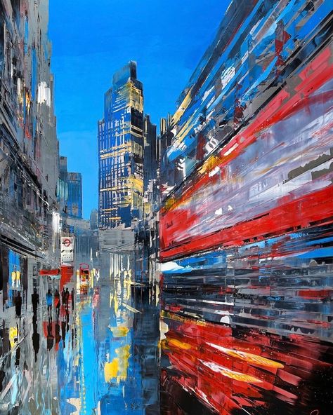 Painter Paul Kenton Captures the Vibe of Every City He Visits Paul Kenton, London Drawing, Urban Artwork, Devon Coast, Gcse Art Sketchbook, A Level Art Sketchbook, Architecture Sketchbook, Instagram London, Modern Art Paintings Abstract