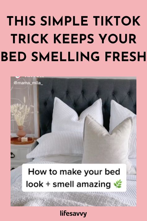 This Simple TikTok Trick Keeps Your Bed Smelling Fresh – LifeSavvy How To Keep Bedding Smelling Fresh, How To Keep Bedroom Smelling Fresh, How To Make Sheets Smell Good, How To Keep Sheets Smelling Fresh, How To Make Your Bed Smell Good, Chantel Mila, Bed Cleaning, Tiktok Content Creator, Bedroom Organizing