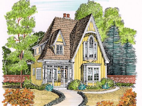 Wolfeboro Victorian Cottage Home Story-Book Home Design from houseplansandmore.com Tudor Cottage House Plans, English Cottage House Plans, Cottage Tudor, Victorian House Plan, Country Cottage House Plans, Victorian Style House, Victorian House Plans, Small Cottage House Plans, Tudor Cottage