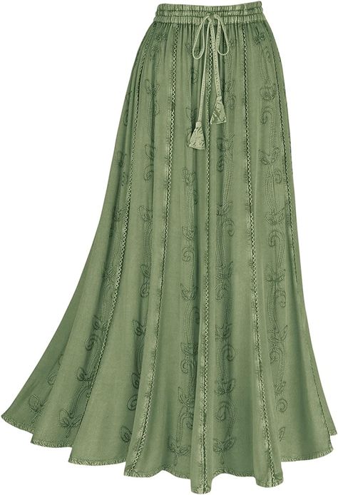 Peasant Skirt, Amazon Women, Ankle Length, Clothing Store, Maxi Skirt, Skirt, Floral, Green, Design