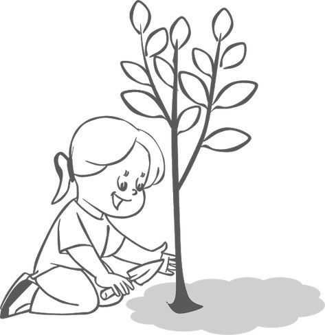 Planting Trees Clipart People Planting Trees Drawing, Planting Trees Drawing, Growing Drawing, Coloring Pages Of Animals, Family Tree Clipart, Trees Drawing, Outline Pictures, Trees Clipart, Book Clip Art