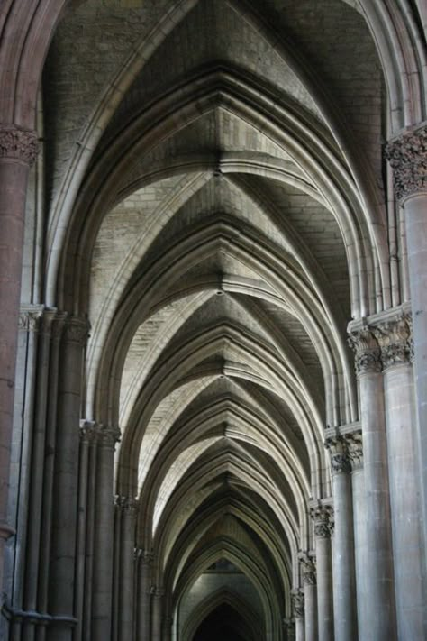 Reims cathedral Inside A Cathedral, Rayonnant Gothic Architecture, French Cathedrals, Architecture Antique, Reims Cathedral, Romanesque Architecture, Cathédrale Notre-dame, Gothic Church, Cathedral Architecture