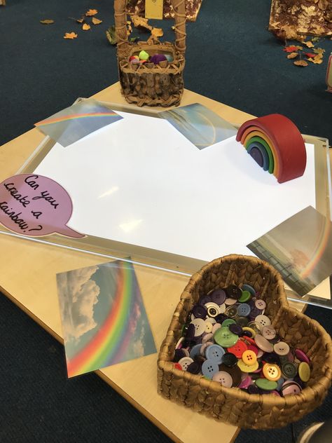 Can you make a rainbow? 🌈🌈🌈 #EYFS #earlyyears #EY #rainbows #lightbox Light Box Activities, Elmer The Elephants, Early Childhood Education Activities, Kindergarten Colors, Rainbow Activities, Make A Rainbow, Continuous Provision, Eyfs Activities, Reggio Inspired