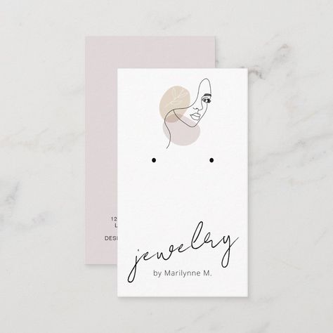 Modern line Art Boutique Earring Display Card Earring Display Card, Modern Line Art, Jewelry Cards, Jewelry Display Cards, Art Boutique, Boutique Display, Modern Boutique, Jewelry Tags, Eid Collection