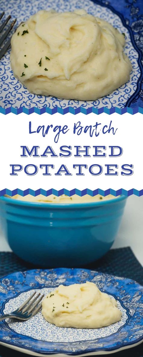 Mashed Potatoes are made to be smooth and creamy. No lumpy potatoes for me, thank you. We're making them buttery and full of flavor thanks to a special ingredient. This Mashed Potato recipe is a real crowd-pleaser! | Mashed Potatoes for a crowd | Mashed Potatoes with Evaporated Milk | Mashed Potatoes Recipe with Diabetic Substitutions | Creamy Mashed Potatoes Recipe | #Potatoes #SideDishes #Thanksgiving #Dinner #Recipes Large Batch Mashed Potatoes, Mashed Potatoes For A Crowd, Potatoes For A Crowd, Stovetop Appetizers, Recipes For Children, The Best Mashed Potatoes, Jack Lalanne, Creamy Mashed Potatoes Recipe, Mashed Potato Recipe