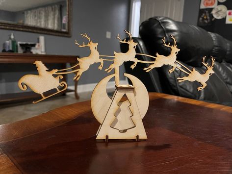 Christmas Articles, Engraved Christmas Ornaments, Laser Cut Christmas, Deer Gifts, Deer Ornament, Bell Decorations, Reindeer Decorations, Christmas Fonts, Christmas Coasters