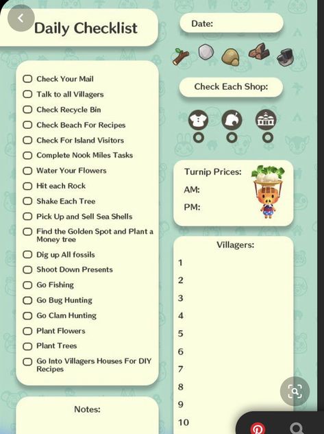 Acnh Paintings Guide, Acnh Island Planner, Animal Crossing Checklist, Acnh Daily Checklist, Animal Crossing Daily Checklist, Acnh Checklist, 111 Drawing, Animal Crossing Journal, Animal Crossing Cottage Core