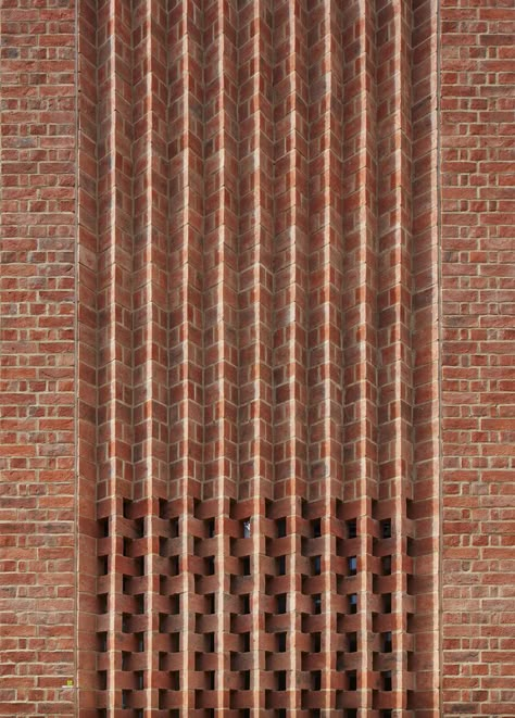 Brick Wall Decor, Brick Projects, Brick Works, Brick Cladding, Brick Detail, Brick Arch, Brick Art, Facade Architecture Design, Brick Masonry