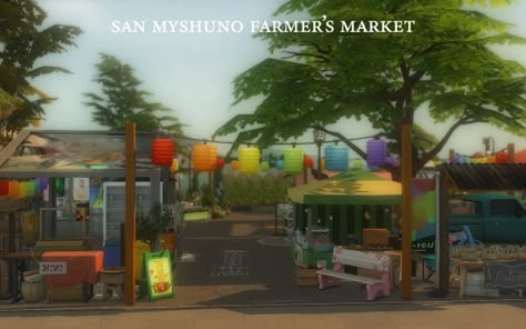 cc free build dump Ts4 Lots, Ts4 Builds, San Myshuno, Sims Houses, Sims Builds, Sims 4 Clutter, Sims 4 Expansions, Sims4 Cc, Outdoor Market