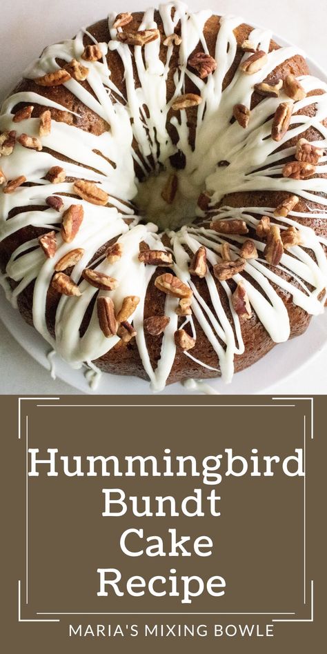 Southern Hummingbird Bundt Cake, Hummingbird Cake Bars, Hummingbird Bundt Cake Recipes, Hummingbird Bundt Cake Southern Living, Winning Cake Recipes, Hummingbird Bundt Cake From Box Recipe, Hummingbird Pound Cake, Honey Bun Bundt Cake Recipe, Easter Bundt Cakes Ideas