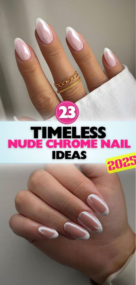 Stay ahead of the trends with these must-try nude chrome nail ideas for 2025. Find the perfect balance between simplicity and glamour for your nails. Nude Chrome Nail, Nude Chrome, Chrome Nail Ideas, Chrome Nail, Nail Style, Natural Shades, Nail Designs Spring, Chrome Nails, Top Trends