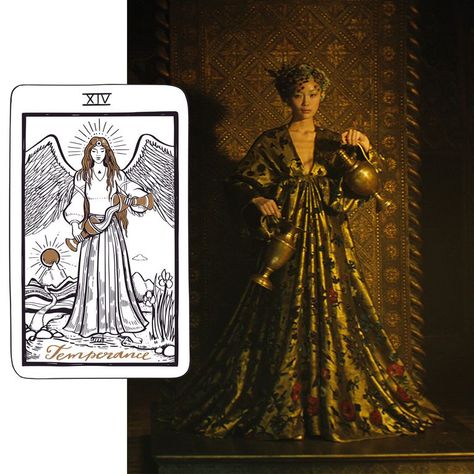 Temperance Tarot, Tarot Collection, Moon Symbols, Major Arcana Cards, Tarot Card Readers, Love Tarot, Dior Haute Couture, Star Show, Maria Grazia Chiuri