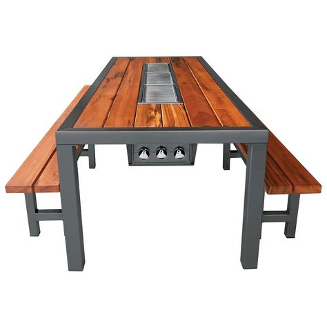 Diy Grill Table, Bbq Stand, Gas Barbecue Grill, Bbq Night, Diy Grill, Backyard Chicken Coop Plans, Grill Table, Rooftop Terrace Design, Contemporary Patio