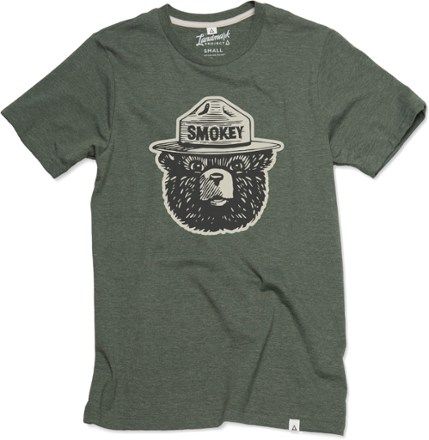 The Landmark Project Smokey Logo T-Shirt | REI Co-op Tour Shirt Design, Wildfire Prevention, Granola Fits, Yellowstone T Shirts, Landmark Poster, Us Forest Service, Cartoon Ideas, Smokey Bear, Man Gifts