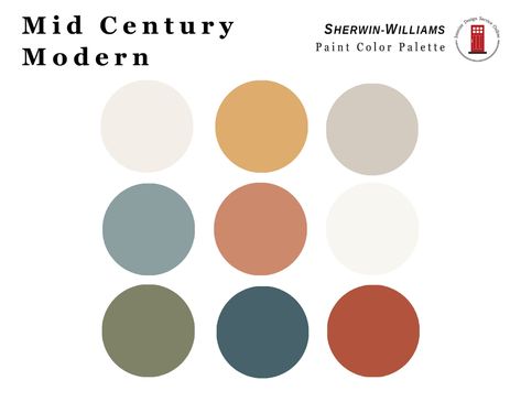 Mid Century Modern Paint, Mid Century Modern Color Palette, Interior Paint Schemes, Dulux Paint Colours, Interior Paint Palettes, Home Depot Paint, Mid Century Modern Colors, Dulux Paint, Trending Paint Colors