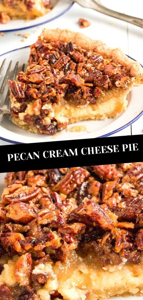 Pecan Cream Cheese Pie, Caramel Pecan Bars, Pecan Pie Cheesecake Recipe, Pecan Pie Cheesecake, Pecan Cheesecake, Cream Cheese Pie, Cream Cheese Desserts, Pecan Bars, Pie Pops