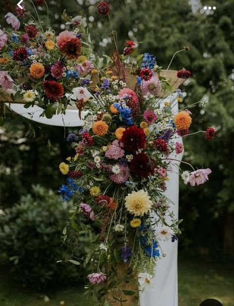 Wood Chuppah, Botanical Center, Wildflower Centerpieces, Wildflower Wedding Theme, Wedding Chuppah, Wedding Archway, Floral Arch Wedding, Newport Wedding, Spring Floral Arrangements