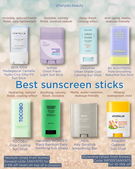 Stick Sunscreen, Skin 1004, Korean Sunscreen, Best Sunscreen, Skincare For Oily Skin, Pampering Routine, Madagascar Centella, Beautiful Skin Care, Sunscreen Stick