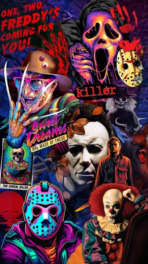 #horror Spooky Horror Wallpaper, Wallpaper Backgrounds Halloween Scary, Halloween Horror Backgrounds, All Horror Movie Characters Wallpaper, Old School Horror Movies, Horror Icons Wallpaper, Scary Movie Backgrounds, Horror Movie Art Wallpaper, Horror Slashers Wallpaper