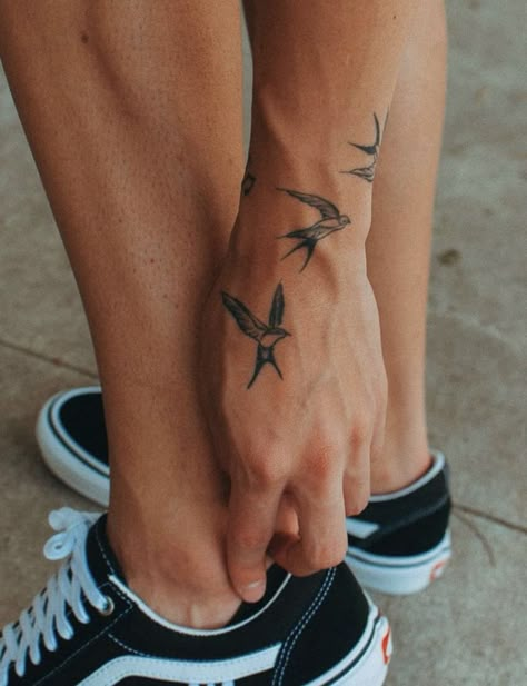 Bird Hand Tattoo, Bird Tattoos Arm, Animal Tattoos For Men, Bird Tattoo Men, 42 Tattoo, Tatuagem Masculina Pequena, Simple Tattoos For Guys, Sparrow Tattoo, Small Forearm Tattoos