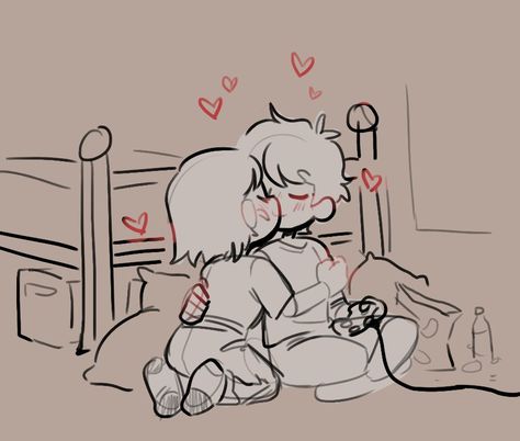 Cute 2 People Poses Drawing, Hot Discord Pfps Aesthetic, Small Couple Drawings, Me And My Gf Picture, 2 People Base Drawing, Lottie And Logan Art, Me And Him Drawings, Hands Pinned Against Bed, Couple Sitting Poses Reference