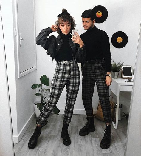 Nasa Clothes, Pants Outfit Men, Alt Outfits, Cute Couple Outfits, 90s Fashion Outfits, Matching Couple Outfits, Friend Outfits, Alternative Rock, Couple Outfits