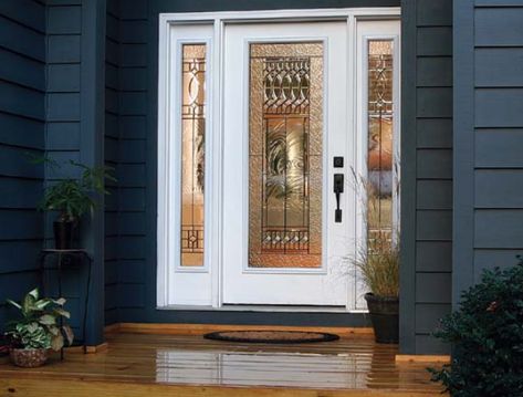 Entry doors with glass