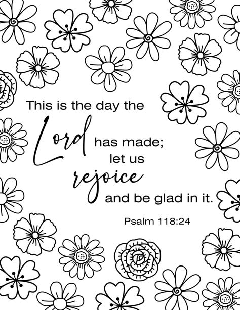 Scripture Coloring Sheets, Free Bible Study Printables, Toddler Bible, Great Bible Verses, Cute Bible Verses, Floral Bible Verse, Bible Verse Coloring Page, Scripture Coloring, Free Kids Coloring Pages