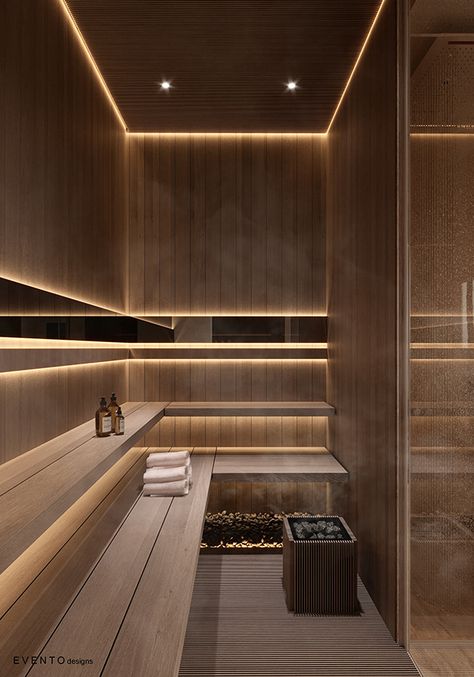 Home Sauna Design, Dry Sauna Design, Sauna Interior Design, Gym Design Interior, Luxury Gym, Sauna Design, Sauna Room, Gym Design, Bathroom Spa