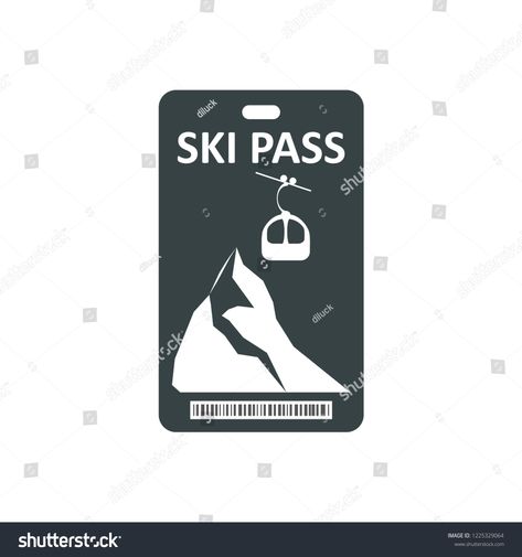 Ski Pass Design, Ski Ideas, Ski Party, Apres Ski Party, Ski Pass, Winter Sport, Image Vector, Ski Lift, Art Plastique