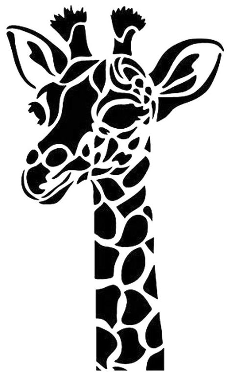 Silhouette Art Stencils, Portrait Stencil, Animal Stencil Art, Giraffe Portrait, Vogel Silhouette, Easy Drawing Steps, Idee Cricut, Animal Stencil, Pencil Drawings Easy