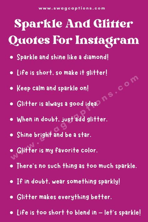 Sparkle And Glitter Quotes For Instagram Instagram fonts #instagramfonts social media fonts #socialmediafonts fonts #fonts font #font 3.581 Sparkle Quotes Glitter And, Glitter Quotes Sparkles, Sparkle Captions Instagram, Shimmer Quotes, Glitter Captions, Glittery Quotes, White Sparkle Nails, Bitterness Quotes, Insta Quote