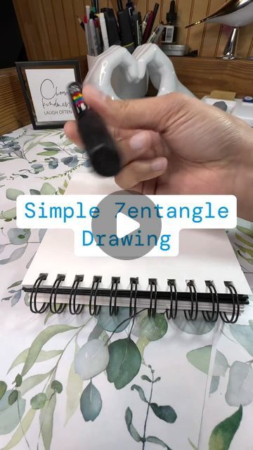 Zentangle Art Tutorial, Tangle Patterns Step By Step Beginner, Tangle Art Step By Step, Zentangle Patterns Easy Simple, Zen Doodle Patterns Tangle Art, Zentangle Tutorial Step By Step, Easy Zentangle Patterns For Beginners, Zen Art Inspiration, Tree Zentangle