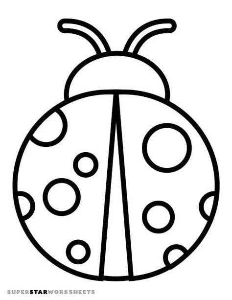 Ladybug Outline, Punch Needle Templates, Grouchy Ladybug Activities, Ladybug Template, Ladybug Graphic, Superstar Worksheets, Grouchy Ladybug, Ladybug Coloring Page, Ladybug Decorations