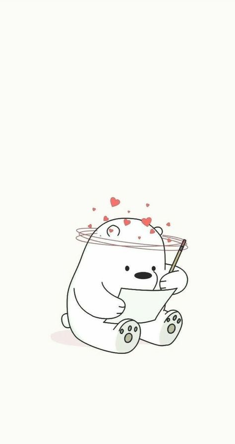 We Bare Bears Aesthetic Lockscreen, We Bare Bears Background, Soft Cream Aesthetic, White Bear Cartoon, Dark Lockscreen, Unicorn Dog, Ice Bear We Bare Bears, Star Face, Seni Korea