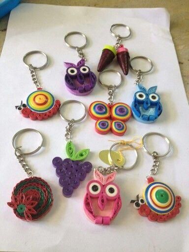 Craft ideas 8336 - Pandahall.com Quilled Keychains Ideas, Paper Quilling Keychain, Quilled Keychains, Quilling Keychains, Quilled Animals, Paper Quilling Earrings, Quilling Animals, Paper Quilling Tutorial, Paper Quilling For Beginners