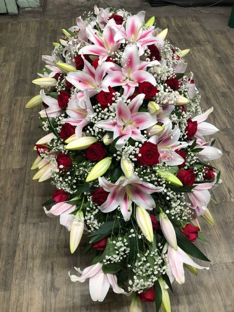 Casket Floral Arrangements, Greenery Casket Spray, Casket Blanket Flowers, Headstone Flowers, Pink Casket Sprays, Unique Casket Spray For Women, Shade Loving Flowers, Men’s Casket Spray, Red Rose Casket Spray