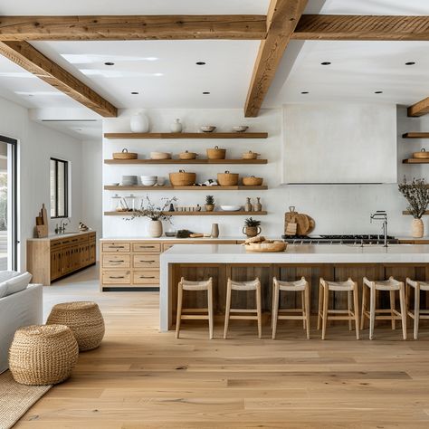 Functional & Stylish: 30 Kitchen Island With Seating Ideas Square Kitchen Island Ideas, Table At End Of Kitchen Island, Oversized Island With Seating, Island With Seating At End, Kitchen Island Large With Seating, Kitchen With Island Table, Counter Height Island, No Island Kitchen, Curved Kitchen Island With Seating