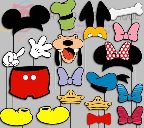 SALE Limited Time Minnie Mouse Mickey Mouse by IraJoJoBowtique Mickey Mouse Photo Booth, Mickey Mouse Classroom, Mickey Mouse Bday, Party Photo Booth Props, Disney Christmas Decorations, Mickey Birthday Party, Daisy Party, Mickey Mouse Birthday Party, Minnie Party