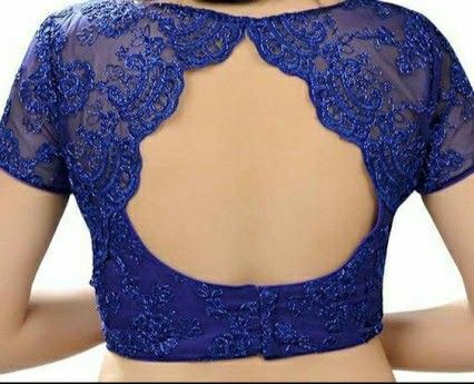 Lace Saree Blouse, Saree Jacket, Lace Blouse Design, Netted Blouse Designs, Saree Jackets, Net Blouse, Model Blouse Designs, Lace Saree, Blouse Back Neck