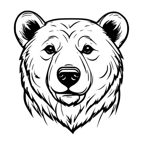 Check this out on SVG.io How To Draw A Bear Face, Bear Template Free Printable, Bear Head Drawing, Bear Head Silhouette, Bear Svg Free, Earthen Oven, Grizzly Bear Drawing, Bear Coloring Page, Simple Svg