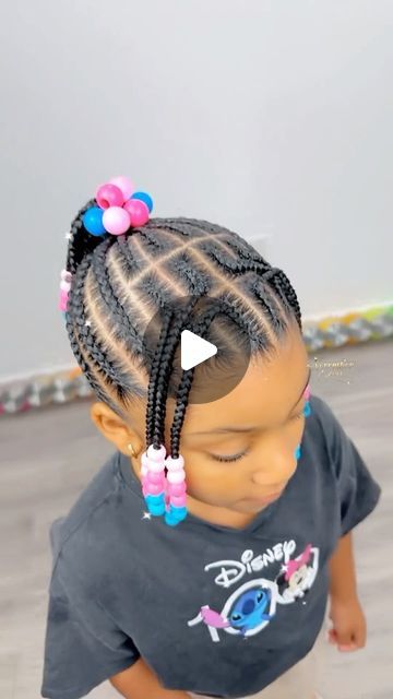 BRAID ARTIST | November Love on Instagram: "🩷🩵 BOOK: Braids and Beads —> Click the link in the bio or go to NovemberLoveBraids.com (Create a login to book)  #ChildrenHairStyles #kidfriendlystyles #kidfriendlybraids #kidshairinspo #littlegirlsbraids #braidsforlittlegirls #braidtrends #kidsnaturalhairstyles #BraidArt #ChildrensBraids #kidsbraidsatl #gwinnettbraids #BraidLife #toddlerbraids #braidgoals #trendingbraids #BraidAddict  #braidcreativity #lawrencevillebraider #novemberlove #novemberlovebraids #snellvillebraider #snellvillestylist #braidreels #braidingreels" Kids Braided Hairstyles Ponytail, Toddler Knotless Braids With Beads, Braids With Beads For Girls Kids, Braided Hairstyles For Black Hair Kids, Toddler Braided Ponytail, Toddler Girl Braid Styles With Beads, Toddler Girl Braids, Kids Hairstyles With Beads, Toddler Braided Hairstyles With Beads